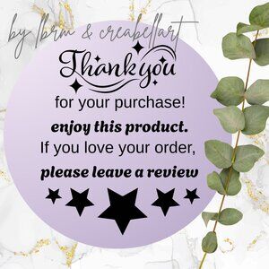 100 Thank you Stickers Thermal 2"